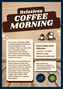 Read more about the article Relatives Coffee Morning: Craven Nursing Home